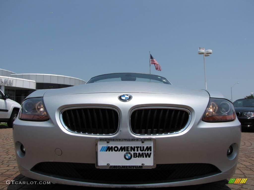 2003 Z4 2.5i Roadster - Titanium Silver Metallic / Black photo #8