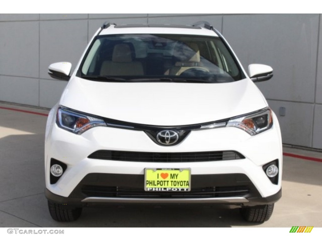 2018 RAV4 XLE - Super White / Nutmeg photo #2