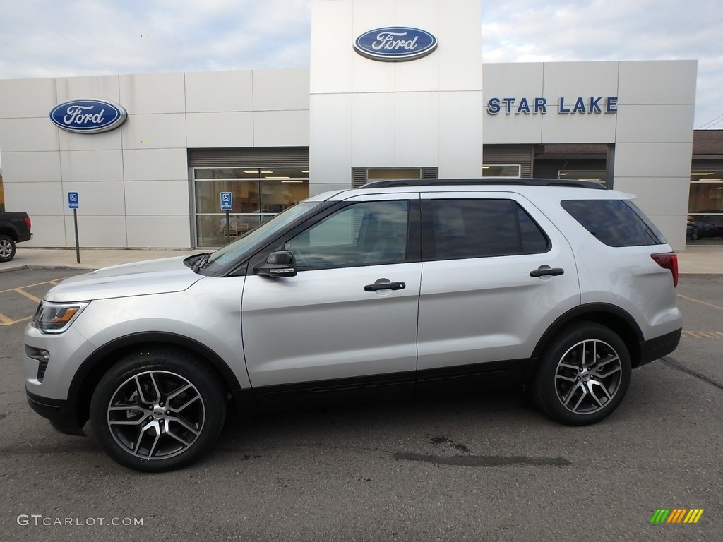 2019 Explorer Sport 4WD - Ingot Silver / Medium Black photo #1