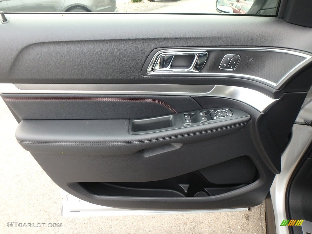 2019 Ford Explorer Sport 4WD Medium Black Door Panel Photo #130213888