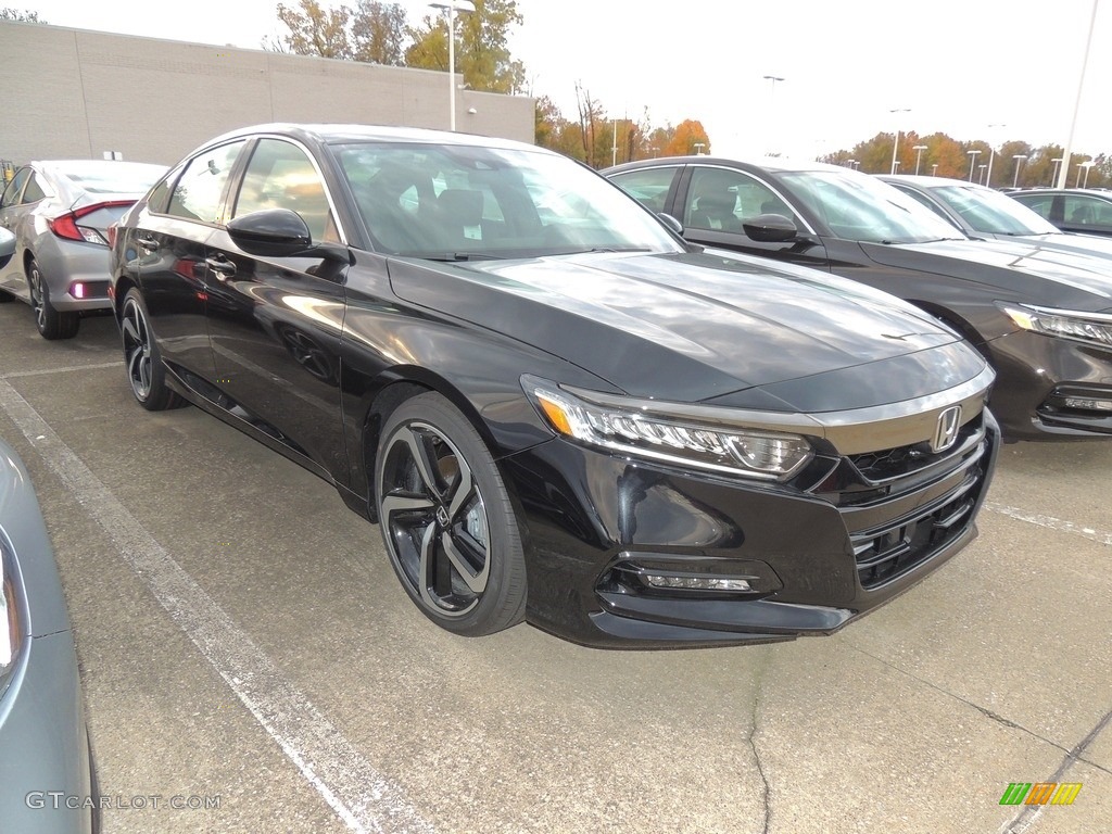 Crystal Black Pearl 2018 Honda Accord Sport Sedan Exterior Photo #130216264