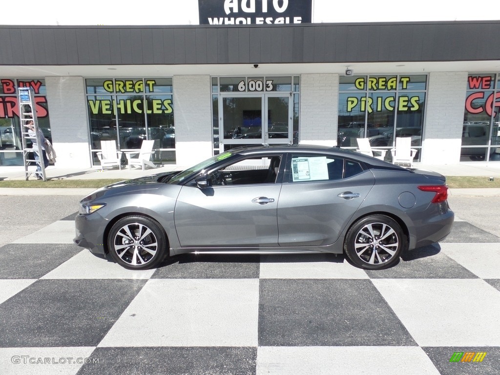 2018 Maxima Platinum - Gun Metallic / Charcoal photo #1
