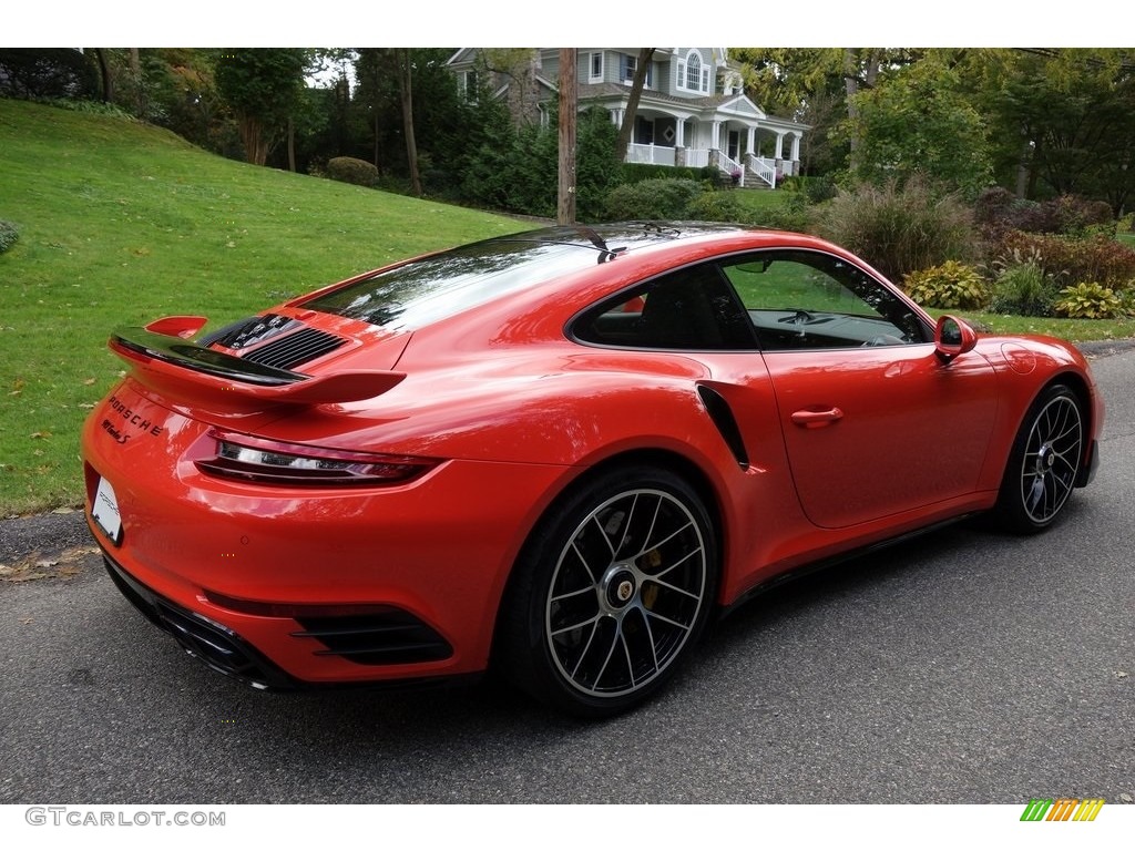 2018 911 Turbo S Coupe - Lava Orange / Espresso/Cognac Natural photo #4