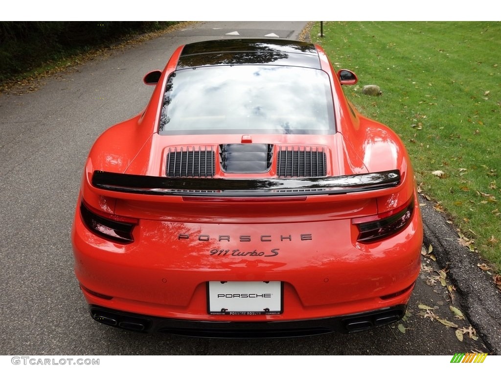 2018 911 Turbo S Coupe - Lava Orange / Espresso/Cognac Natural photo #9