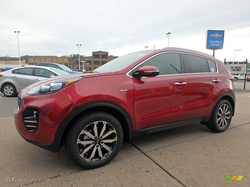 2019 Sportage EX AWD - Hyper Red / Black photo #7