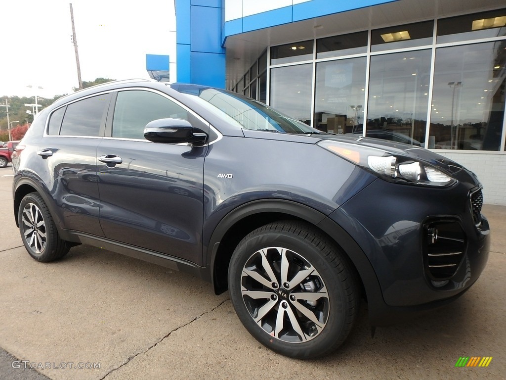 2019 Sportage EX AWD - Pacific Blue / Black photo #9