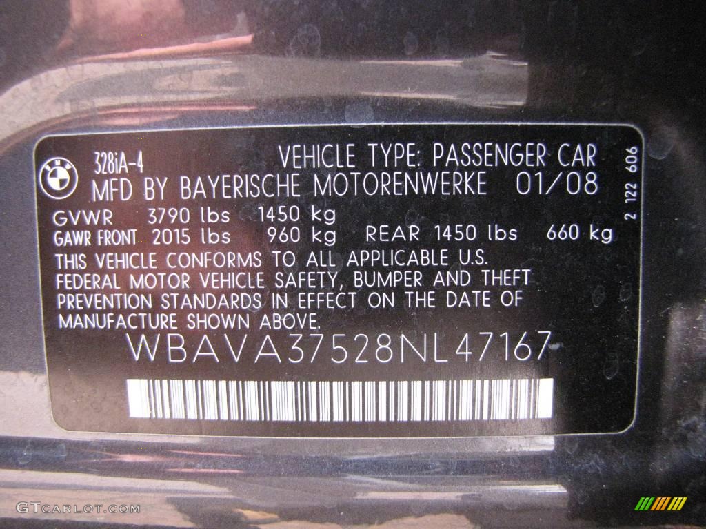 2008 3 Series 328i Sedan - Sparkling Graphite Metallic / Black photo #31