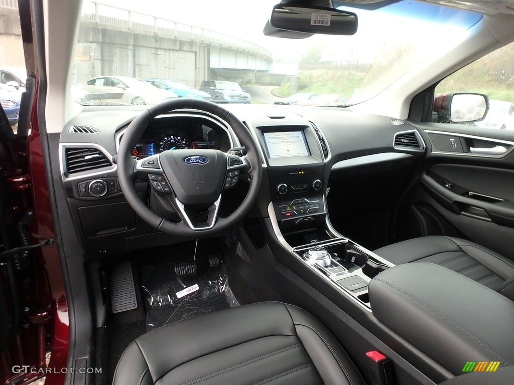 Ebony Interior 2019 Ford Edge SEL AWD Photo #130222027