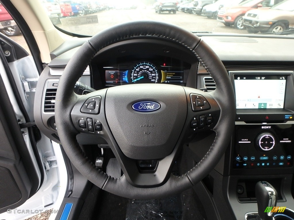 2019 Ford Flex Limited AWD Dark Earth Gray/Light Earth Gray Steering Wheel Photo #130222357