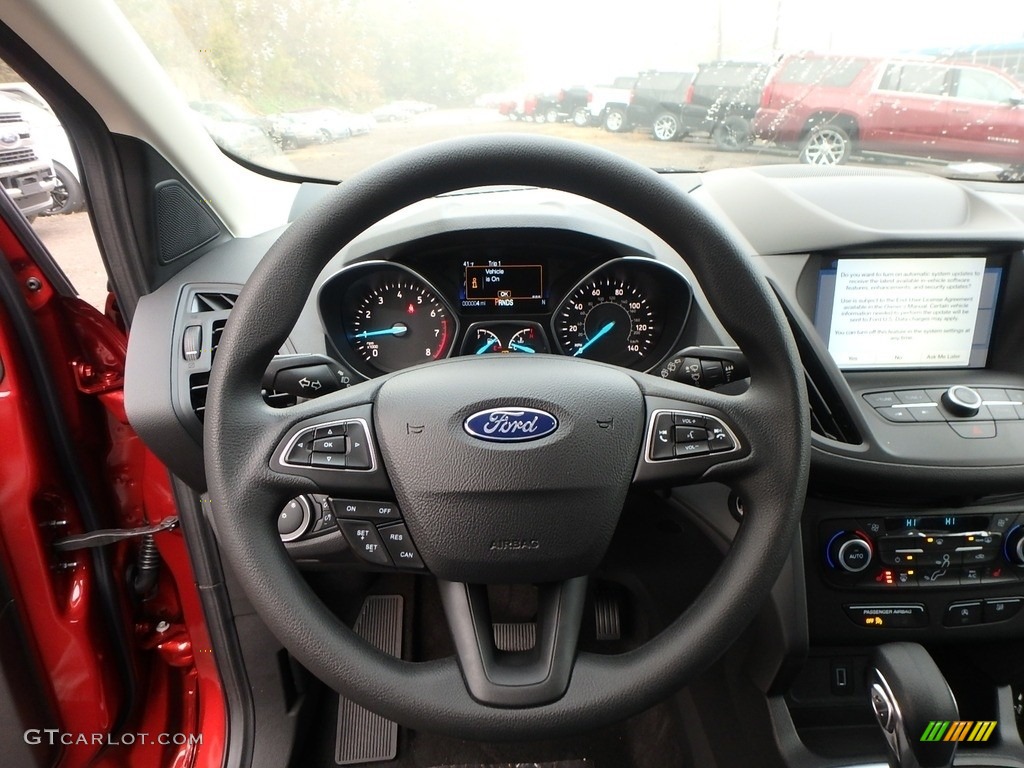 2019 Ford Escape SE 4WD Chromite Gray/Charcoal Black Steering Wheel Photo #130222975