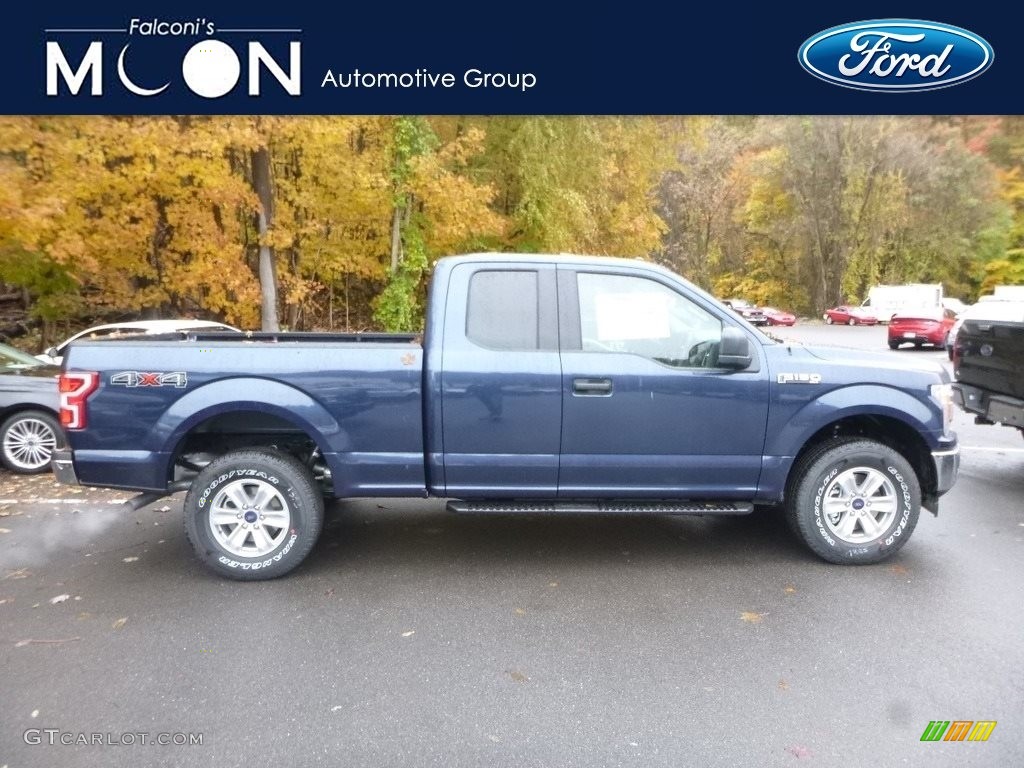 2018 F150 XLT SuperCab 4x4 - Blue Jeans / Earth Gray photo #1