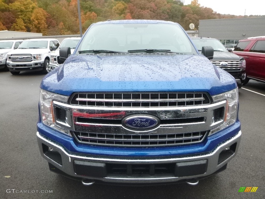 2018 F150 XLT SuperCrew 4x4 - Lightning Blue / Earth Gray photo #4