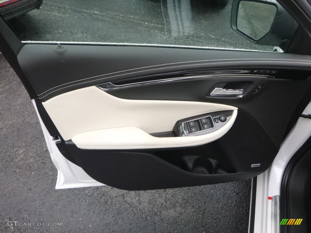 2019 Chevrolet Impala Premier Jet Black/­Light Wheat Door Panel Photo #130226437