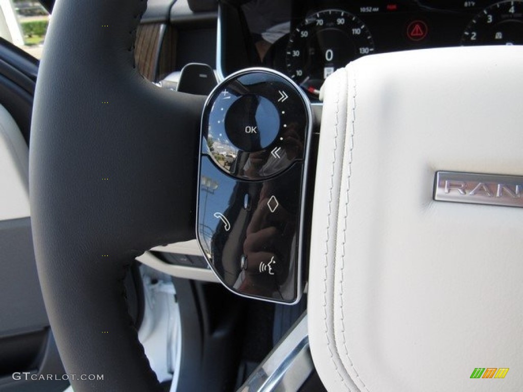 2019 Land Rover Range Rover HSE Ebony/Ivory Steering Wheel Photo #130226461