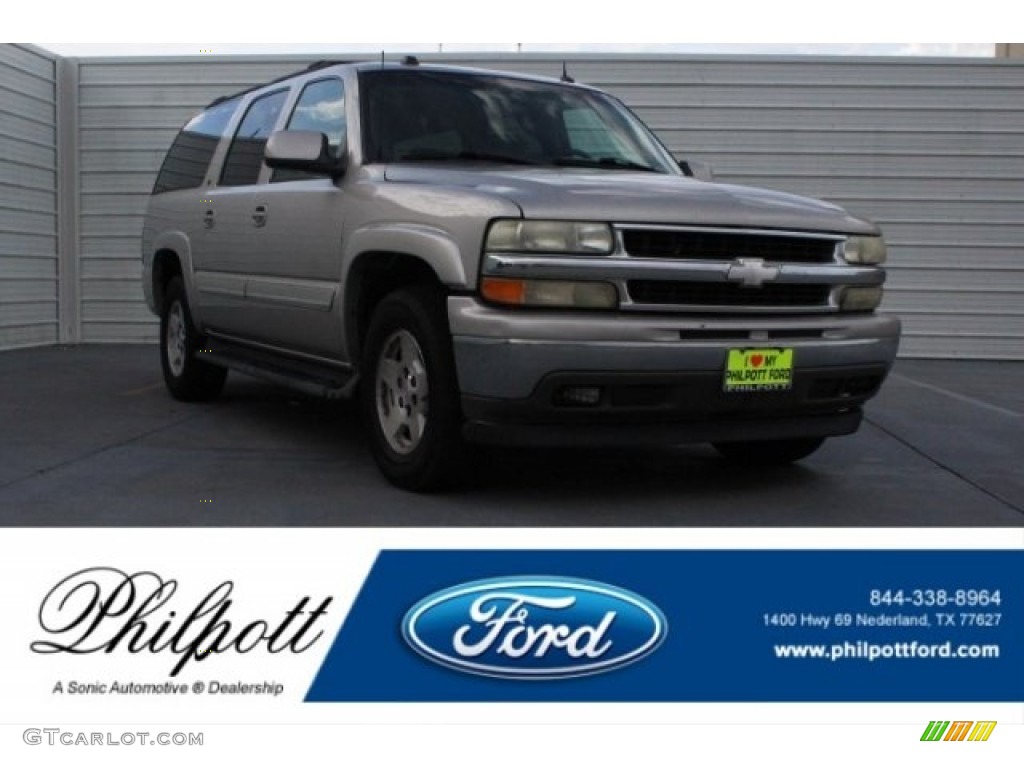 2005 Suburban 1500 LT - Silver Birch Metallic / Gray/Dark Charcoal photo #1