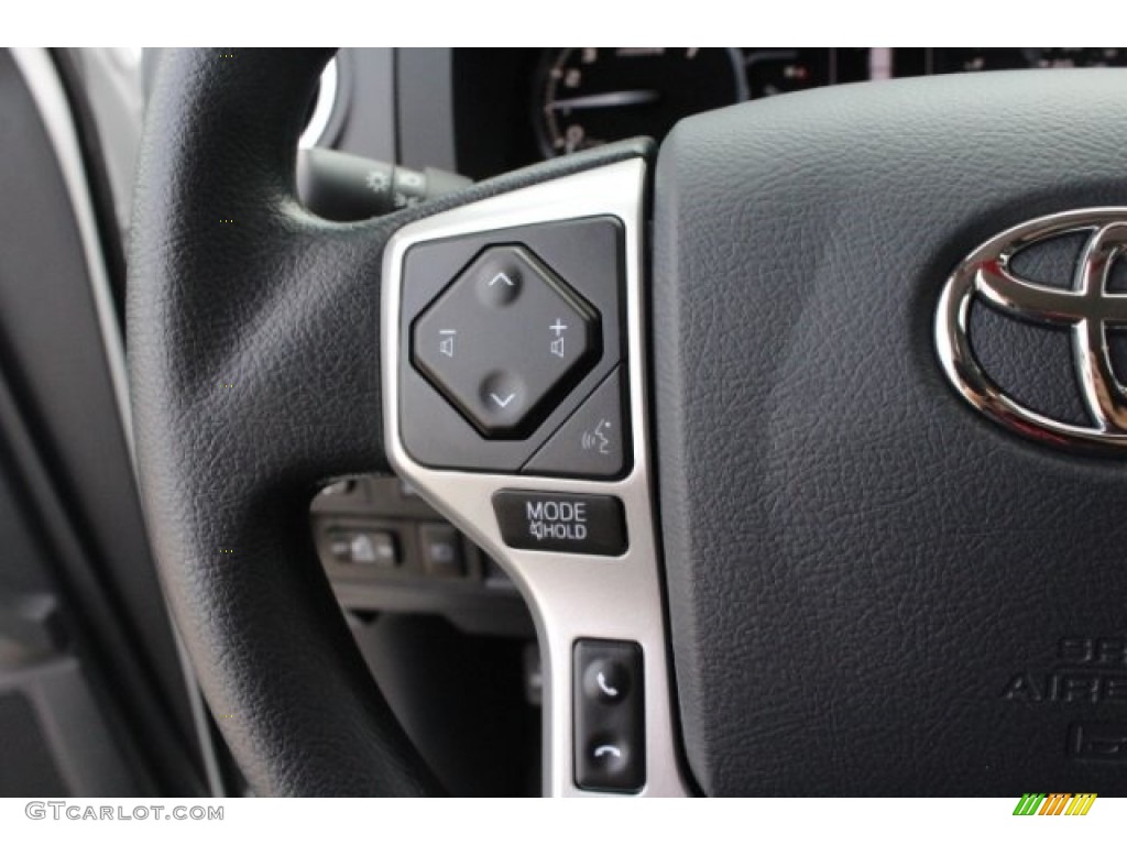 2019 Toyota Tundra SR5 Double Cab 4x4 Graphite Steering Wheel Photo #130231015