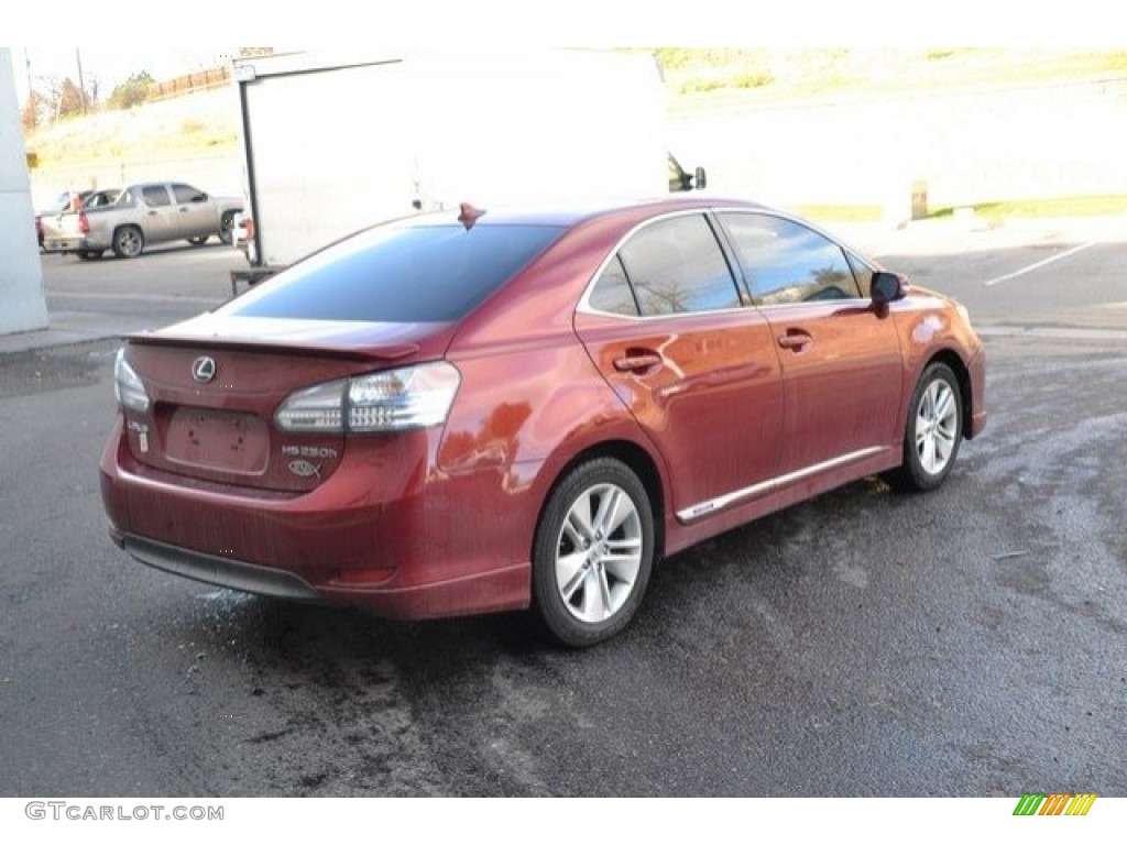 2010 HS 250h Hybrid Premium - Matador Red Mica / Black photo #6