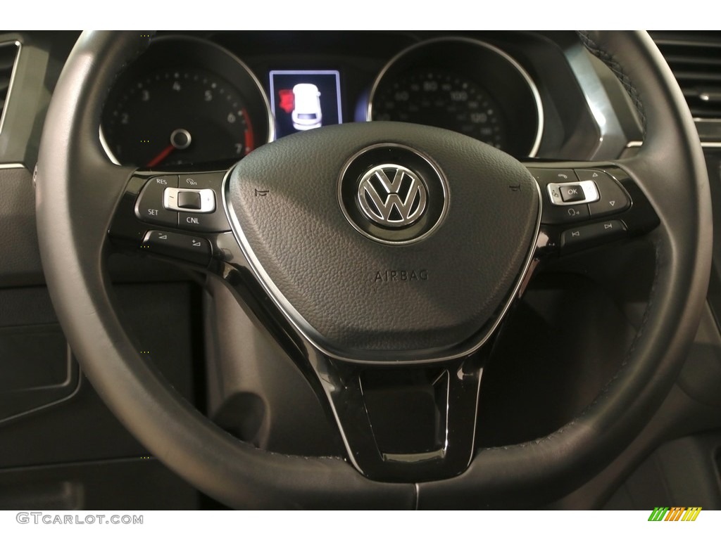 2018 Volkswagen Tiguan SE 4MOTION Titan Black Steering Wheel Photo #130232387