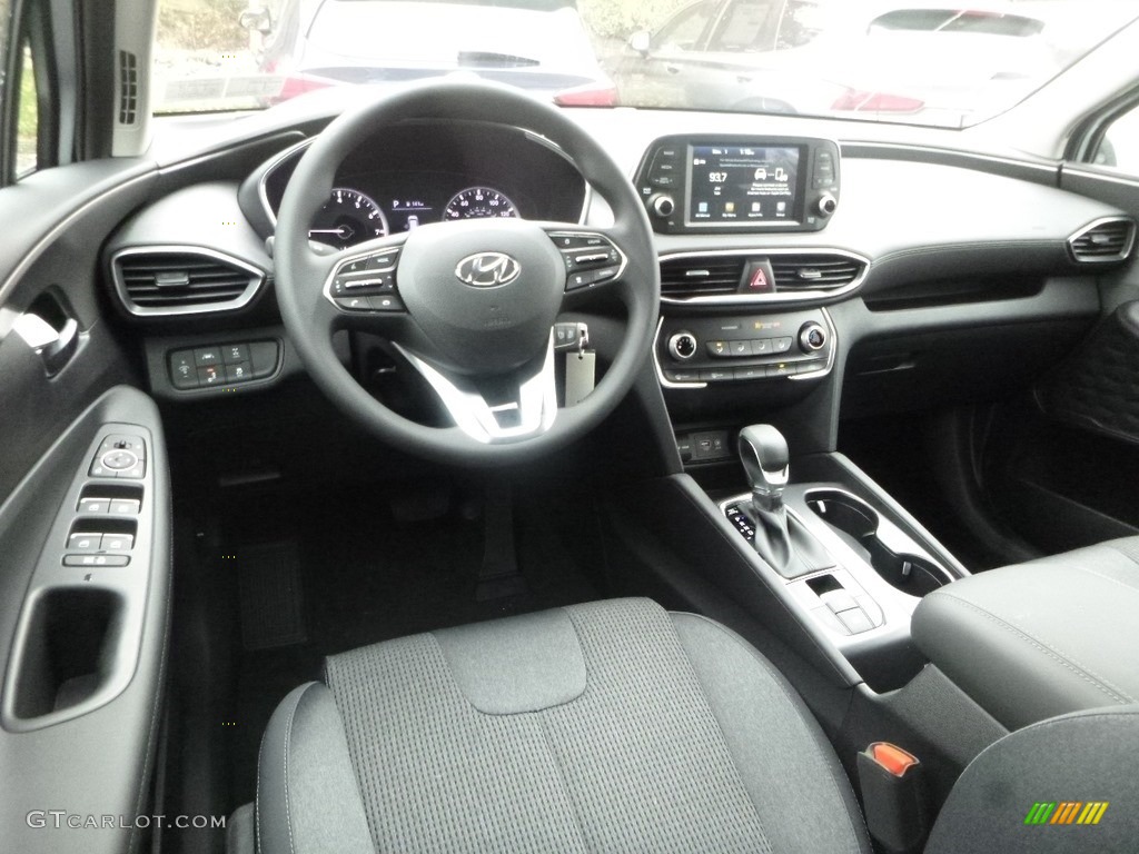 Black Interior 2019 Hyundai Santa Fe SE AWD Photo #130234552
