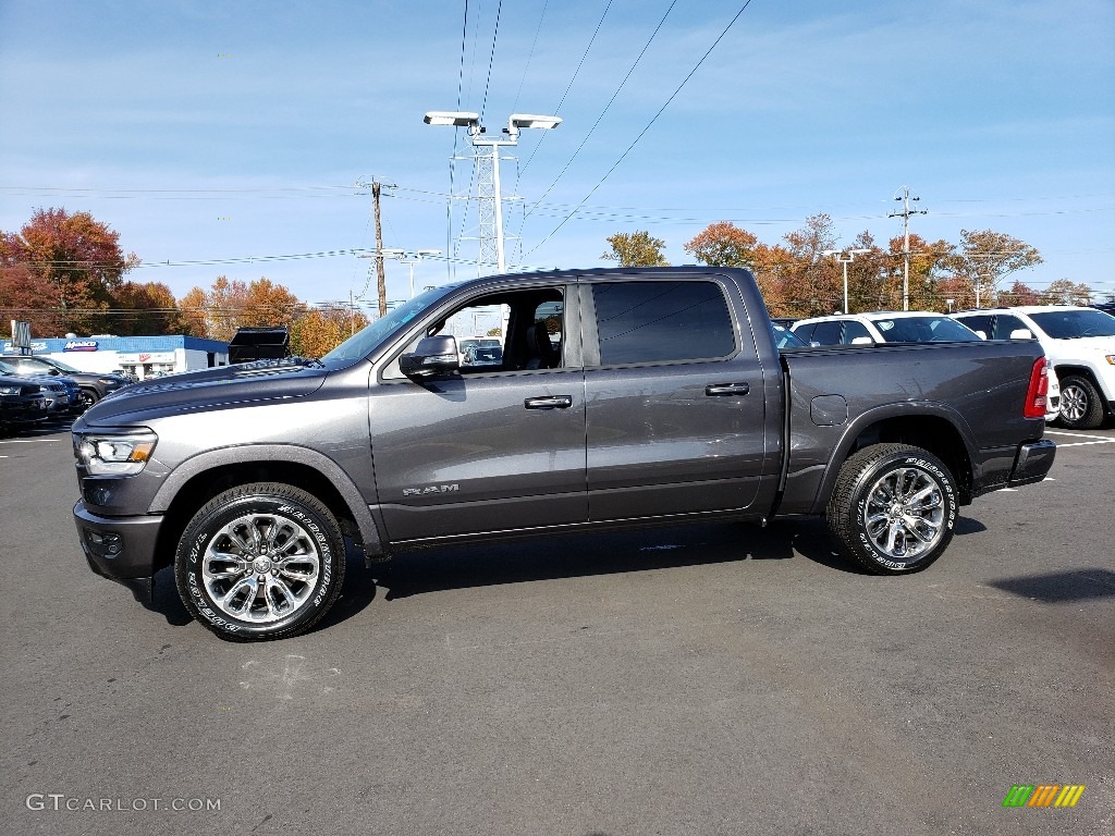 2019 1500 Laramie Crew Cab 4x4 - Granite Crystal Metallic / Black photo #3