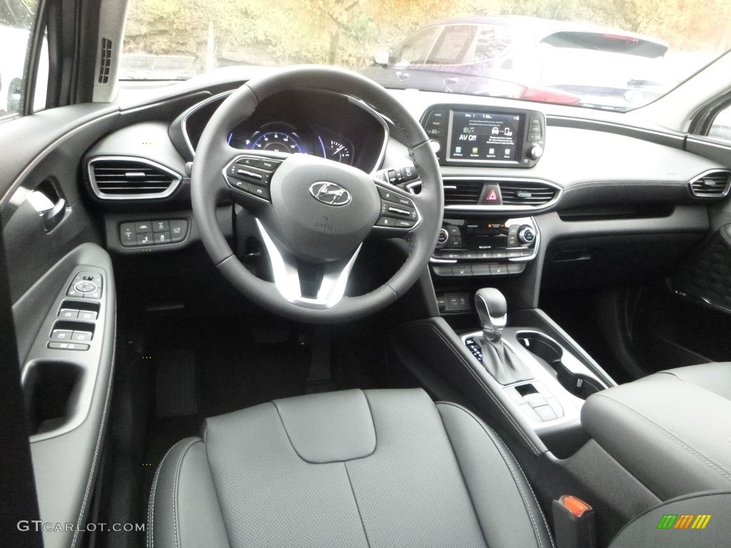 Black Interior 2019 Hyundai Santa Fe Limited AWD Photo #130234903