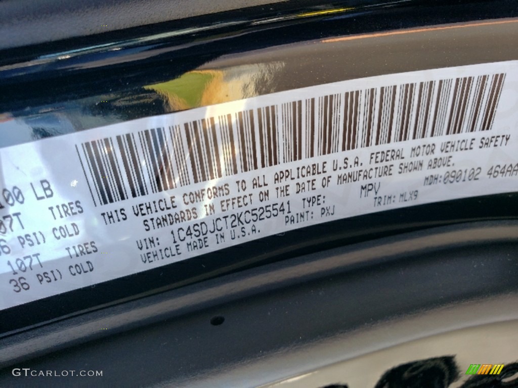 2019 Durango Color Code PXJ for DB Black Photo #130235347