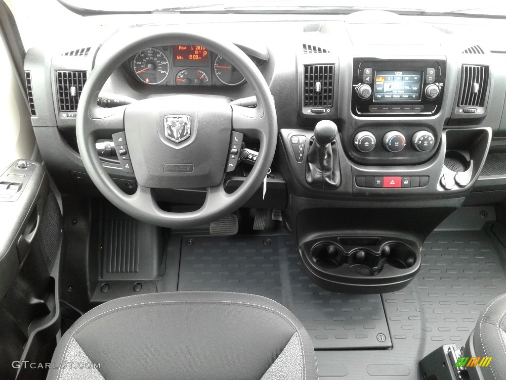 2019 Ram ProMaster 3500 High Roof Cargo Van Black Dashboard Photo #130235463