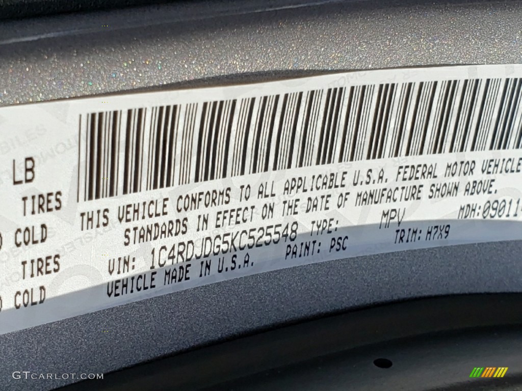 2019 Durango Color Code PSC for Billet Photo #130236397