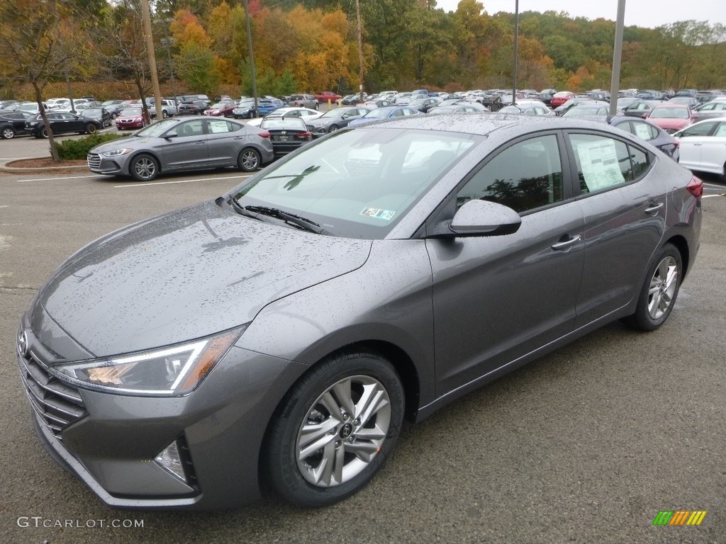 Machine Gray 2019 Hyundai Elantra SEL Exterior Photo #130236565