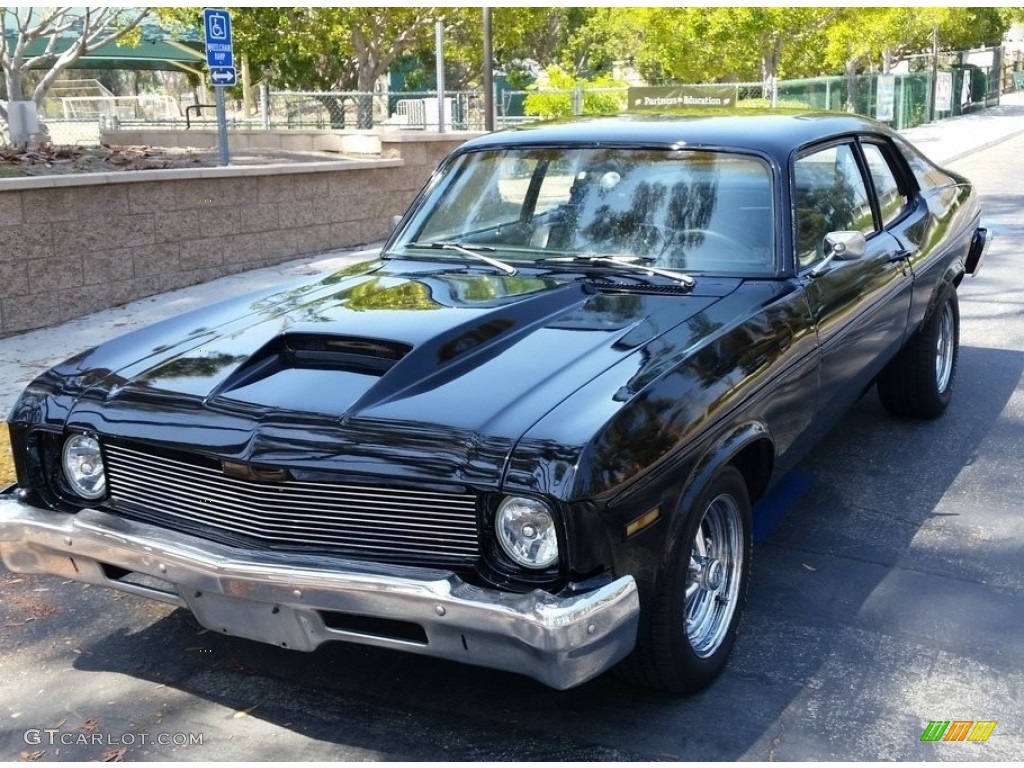 1973 Nova Coupe - Black / Black photo #1