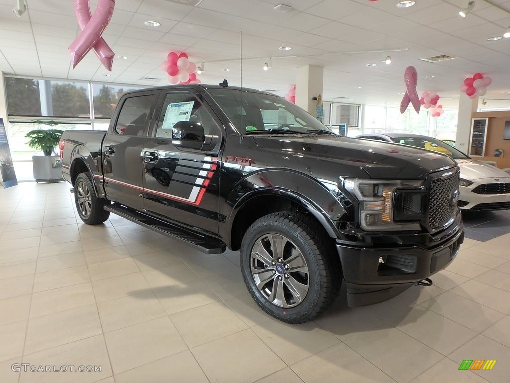 2018 F150 Lariat SuperCrew 4x4 - Shadow Black / Special Edition Black/Red photo #1
