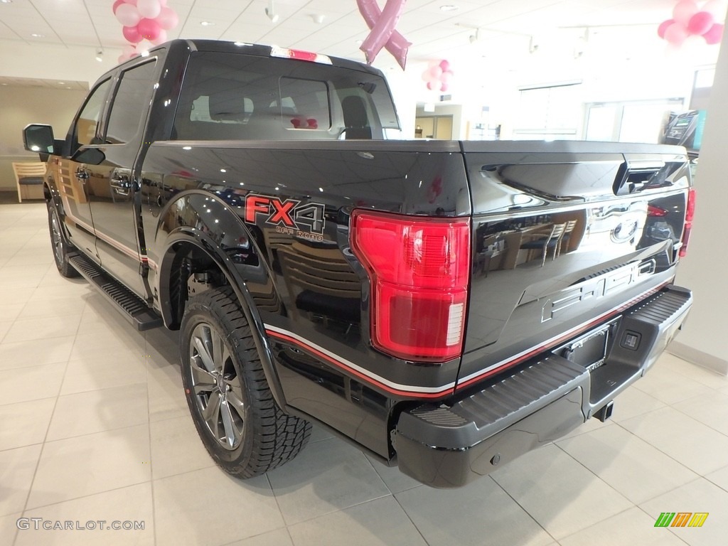 2018 F150 Lariat SuperCrew 4x4 - Shadow Black / Special Edition Black/Red photo #3