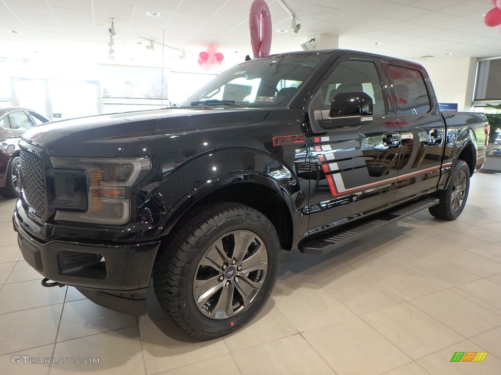 2018 F150 Lariat SuperCrew 4x4 - Shadow Black / Special Edition Black/Red photo #4