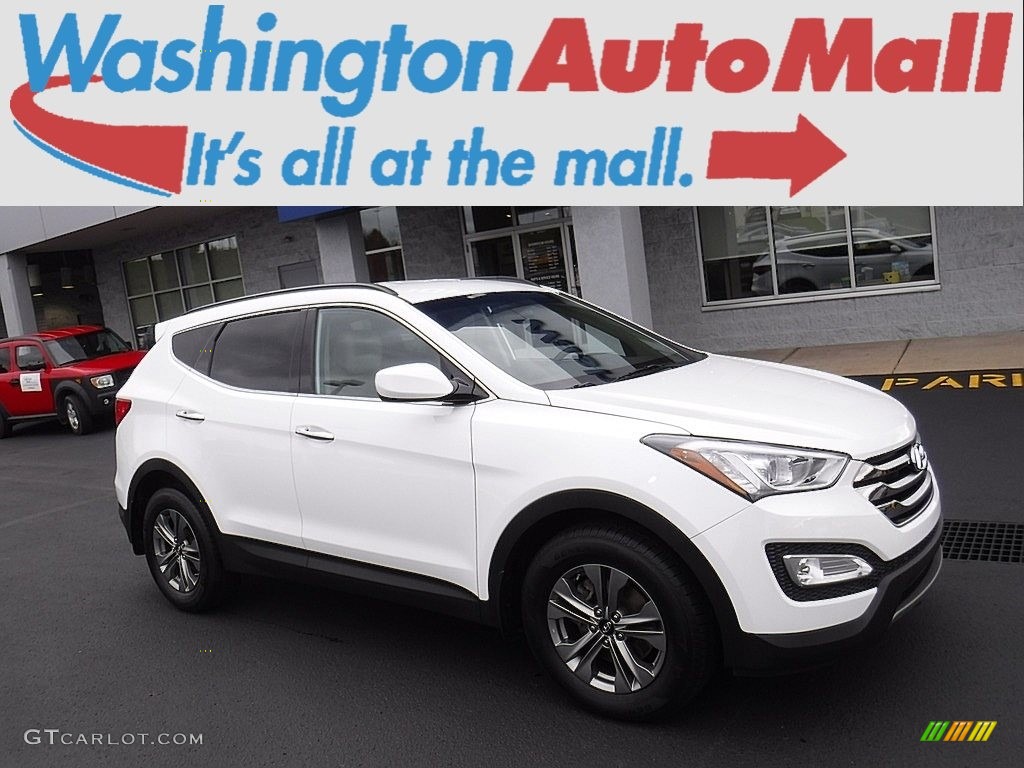 2016 Santa Fe Sport AWD - Frost White Pearl / Beige photo #1