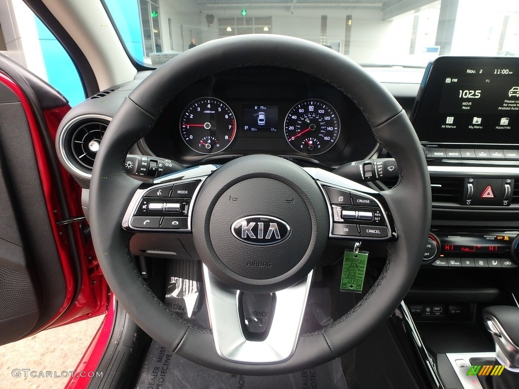 2019 Kia Forte S Black Steering Wheel Photo #130252661