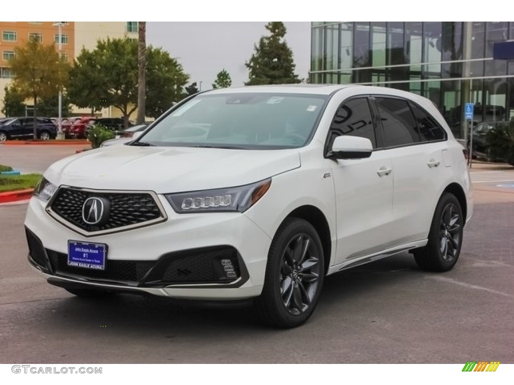 White Diamond Pearl 2019 Acura MDX A Spec SH-AWD Exterior Photo #130253489