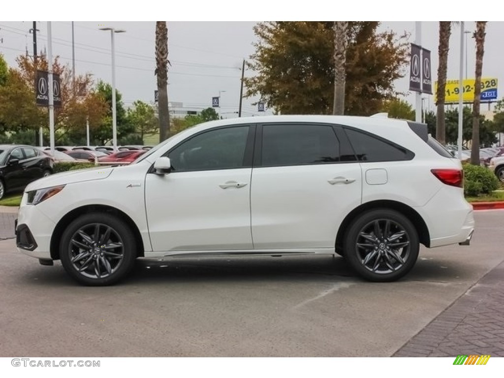White Diamond Pearl 2019 Acura MDX A Spec SH-AWD Exterior Photo #130253501