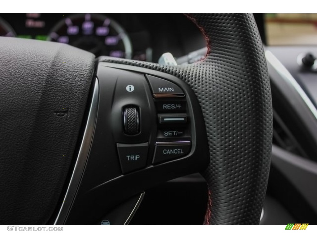 2019 Acura MDX A Spec SH-AWD Red Steering Wheel Photo #130254053