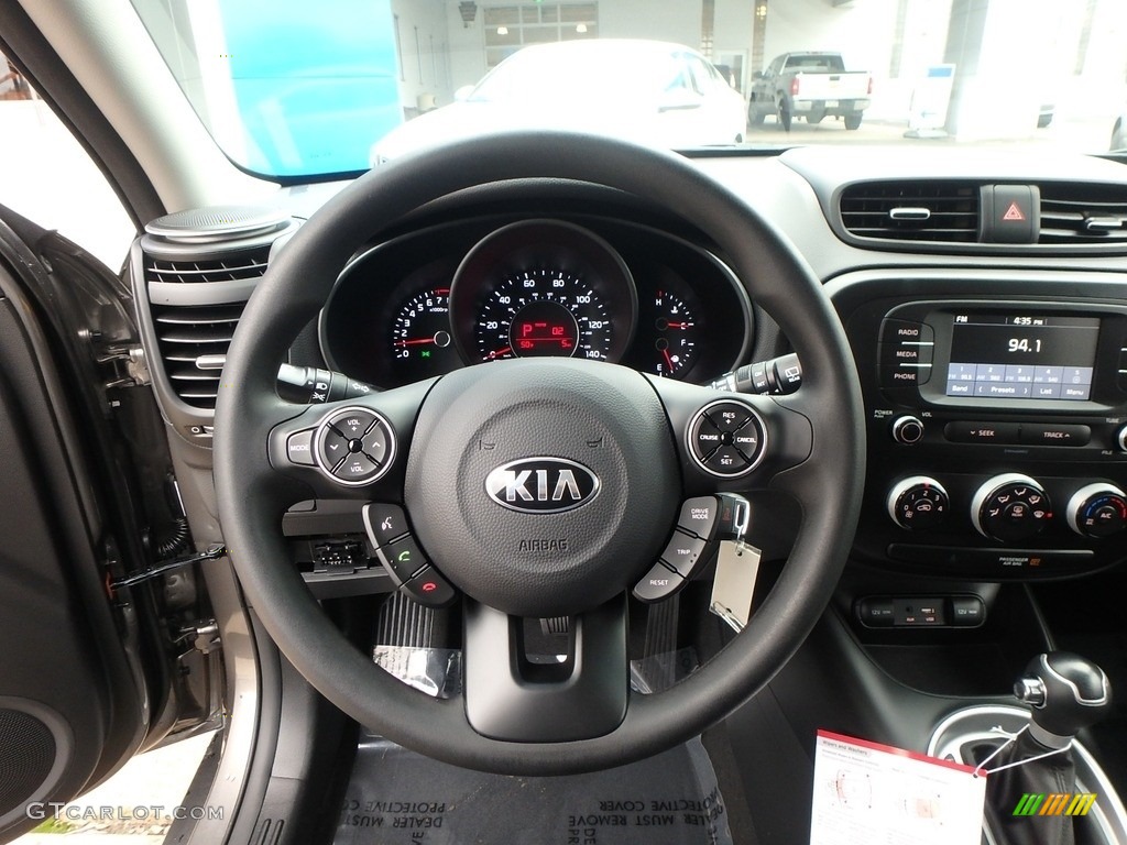 2019 Kia Soul Standard Soul Model Black Steering Wheel Photo #130254755