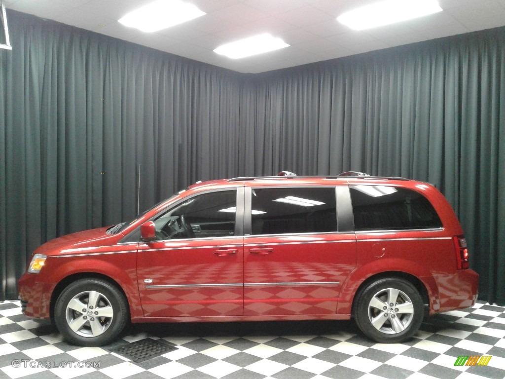 2009 Grand Caravan SXT - Inferno Red Crystal Pearl / Medium Slate Gray/Light Shale photo #1