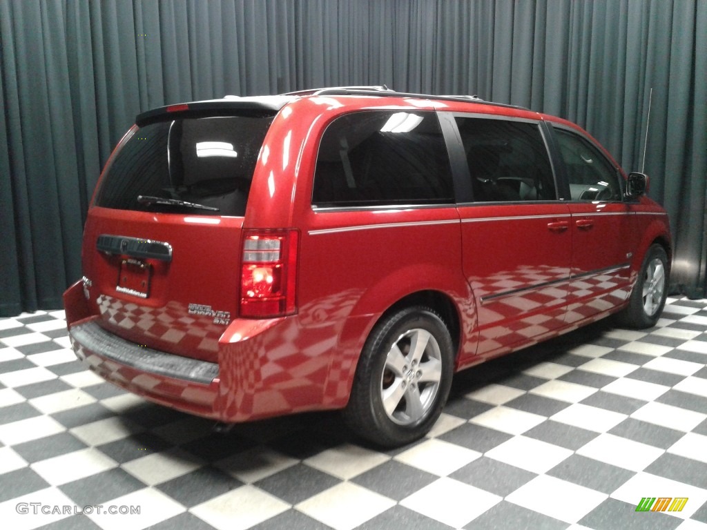 2009 Grand Caravan SXT - Inferno Red Crystal Pearl / Medium Slate Gray/Light Shale photo #6
