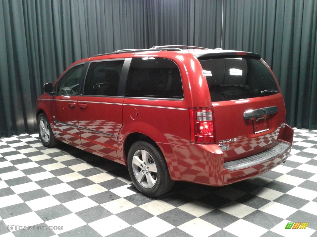 2009 Grand Caravan SXT - Inferno Red Crystal Pearl / Medium Slate Gray/Light Shale photo #8