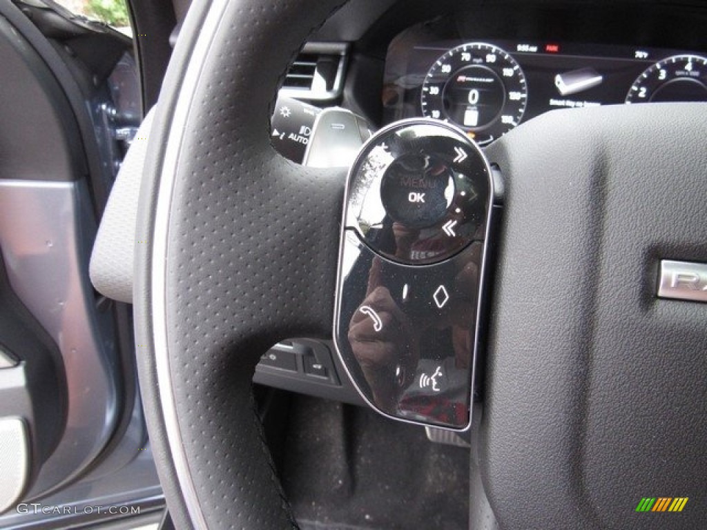 2019 Land Rover Range Rover Velar R-Dynamic SE Ebony Steering Wheel Photo #130261352