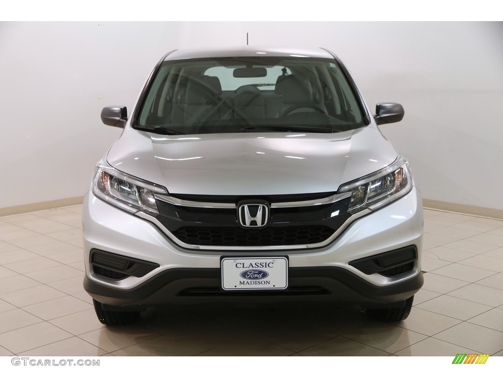 2015 CR-V LX AWD - Alabaster Silver Metallic / Gray photo #2