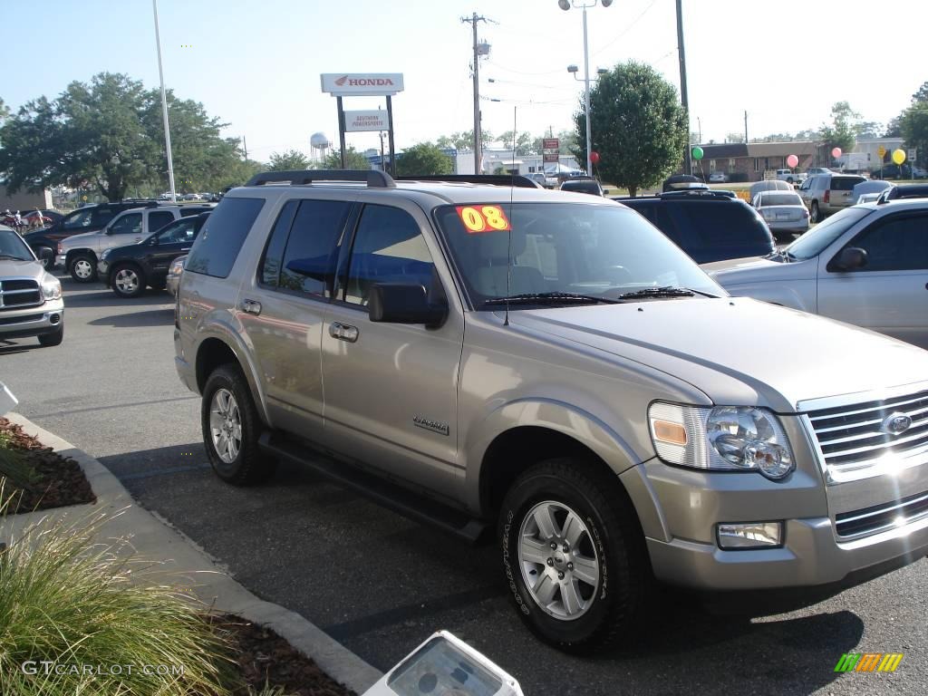 2008 Explorer XLT - Vapor Silver Metallic / Black/Stone photo #3