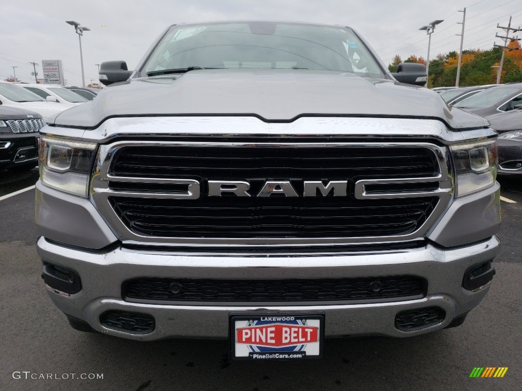 2019 1500 Big Horn Crew Cab 4x4 - Bright Silver Metallic / Black/Diesel Gray photo #2
