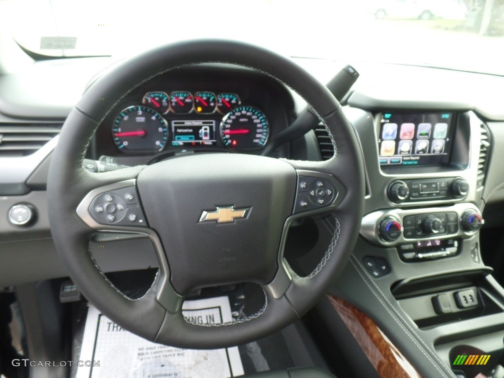 2019 Chevrolet Suburban Premier 4WD Jet Black Steering Wheel Photo #130267304