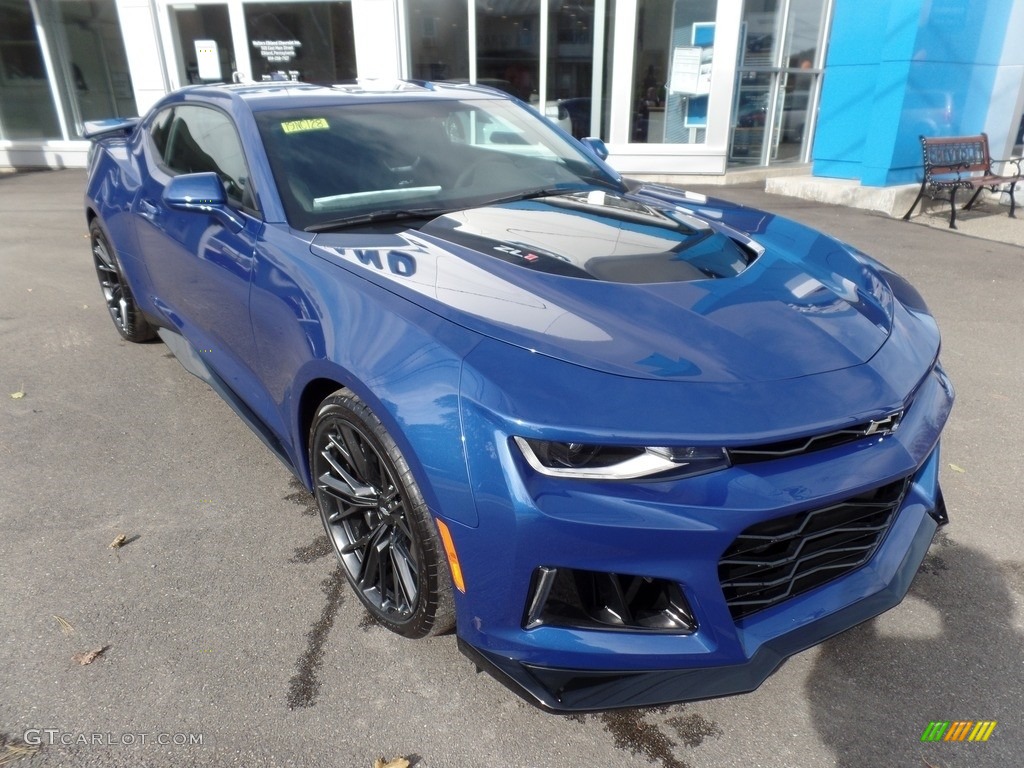 Riverside Blue Metallic 2019 Chevrolet Camaro ZL1 Coupe Exterior Photo #130267826