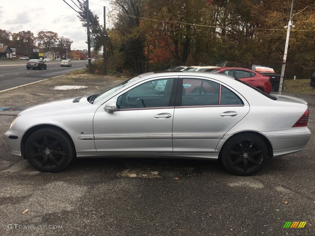 2003 C 230 Kompressor Sedan - Brilliant Silver Metallic / Charcoal photo #2