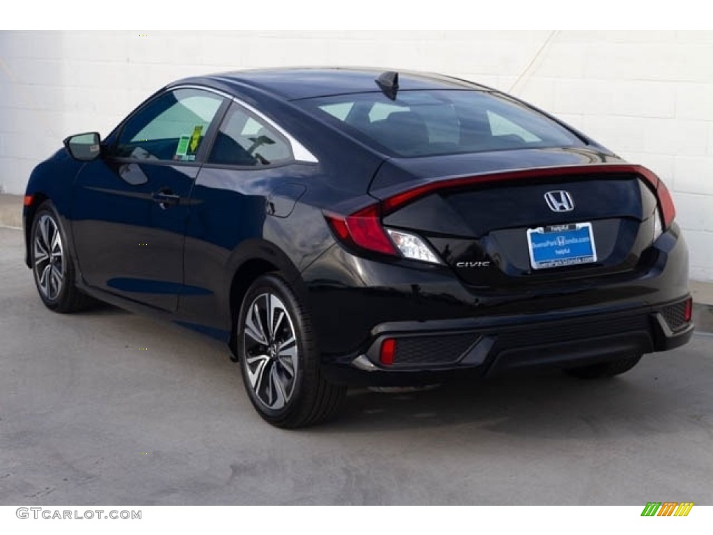2018 Civic EX-L Coupe - Crystal Black Pearl / Gray photo #2